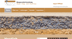 Desktop Screenshot of baugrund-kuhrau.de